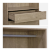 Module Dressing Avec 4 Tiroirs Et 1 Penderie Naturel