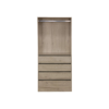 Module Dressing Avec 4 Tiroirs Et 1 Penderie Naturel