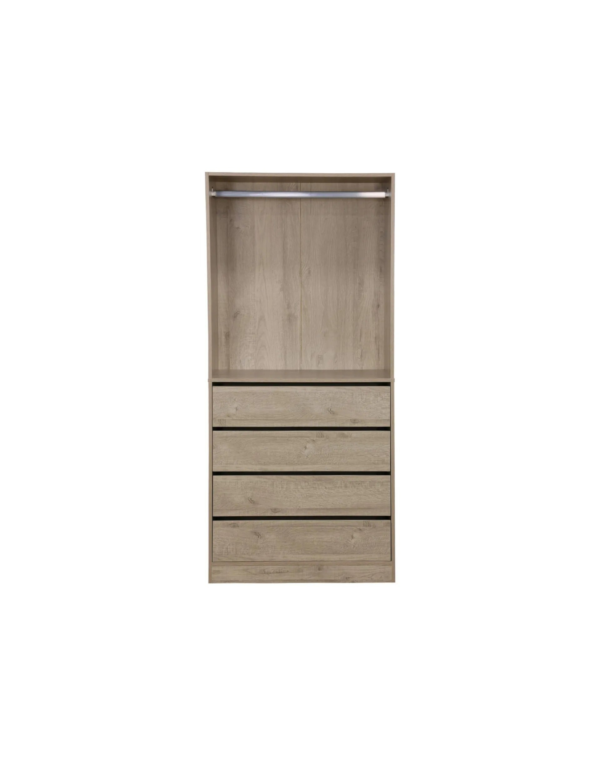 Module Dressing Avec 4 Tiroirs Et 1 Penderie Naturel (8) Module Dressing Avec 4 Tiroirs Et 1 Penderie Naturel