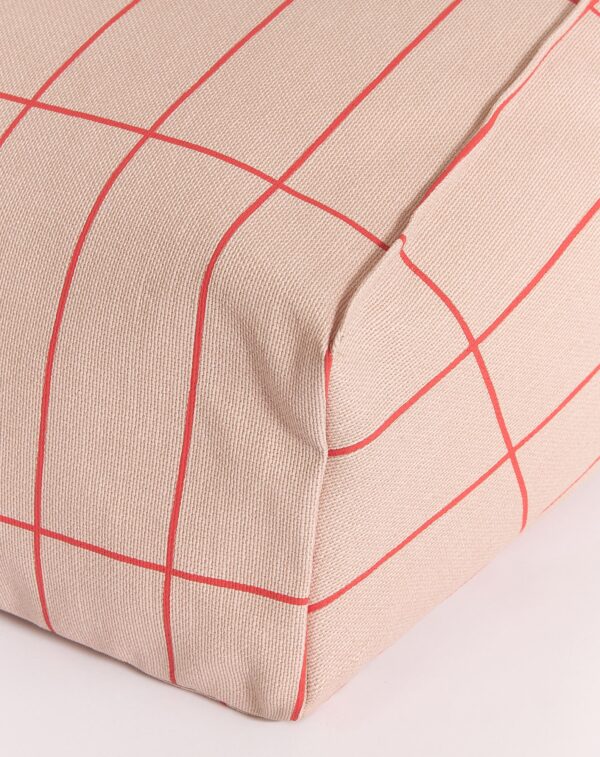 Pouf fauteuil Vibe - Rose rouge gris (2) Pouf fauteuil Vibes