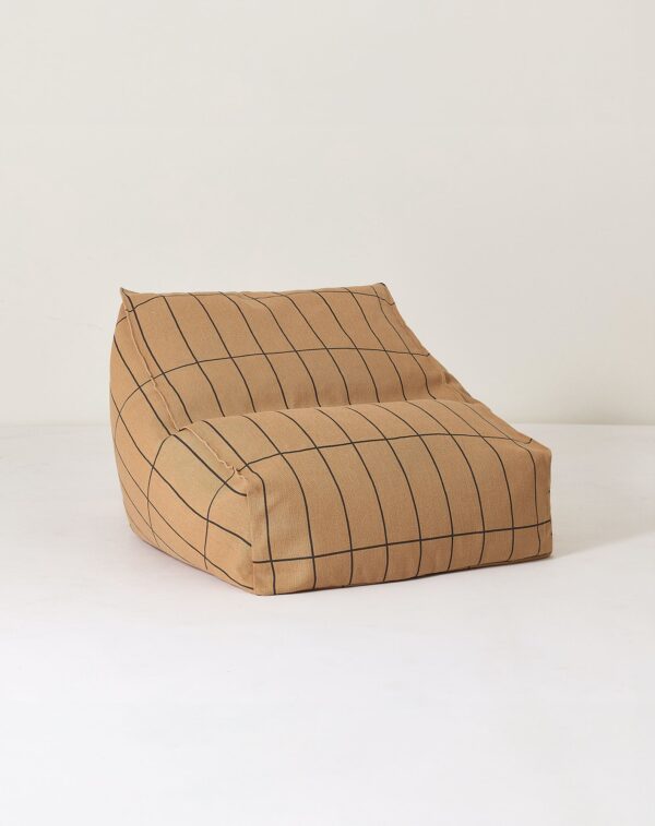 Pouf fauteuil Vibes - Marron noir gris (2) Pouf fauteuil Vibes