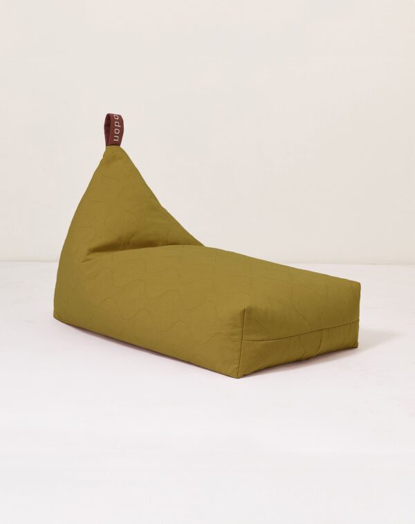 Pouf matelassé L1N0 en coton bio lavé Vert mousse (1) Pouf matelassé L1N0 en coton bio lavé