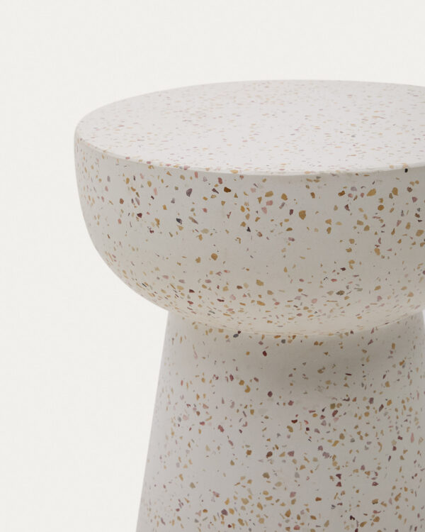 Table d'appoint Pada en terrazzo blanc (3) Table d'appoint Pada en terrazzo blanc