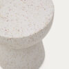 Table d'appoint Pada en terrazzo blanc