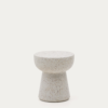 Table d'appoint Pada en terrazzo blanc