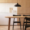 Table extensible ronde Oqui MDF en placage
