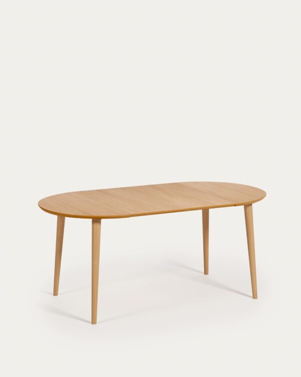 Table extensible ronde Oqui MDF en placage