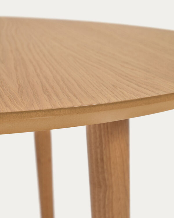 Table extensible ronde Oqui MDF en placage