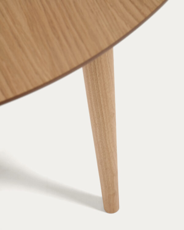 Table extensible ronde Oqui MDF en placage
