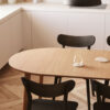Table extensible ronde Oqui MDF en placage