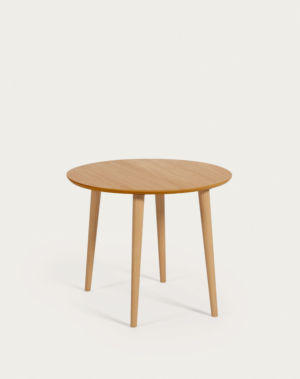 Table extensible ronde Oqui MDF en placage