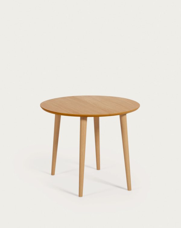 Table extensible ronde Oqui MDF en placage