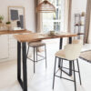 Table haute Alaia en bois d'acacia