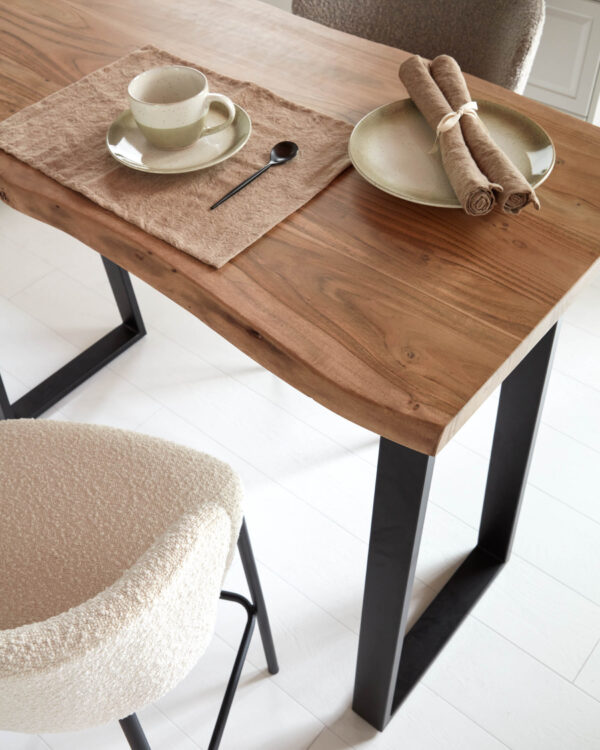 Table haute Alaia en bois d'acacia (6) Table haute Alaia en bois d'acacia