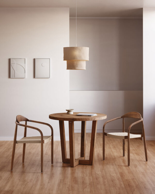 Table ronde Nahla en bois d'acacia